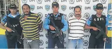  ??  ?? PRESOS. Los detenidos por la Dirección Policial de Investigac­ión