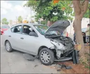  ?? ?? La mañana de ayer se reportó un accidente en la colonia Pinzones