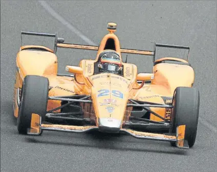  ?? FOTO: GETTY ?? Fernando Alonso debutó en la Indy500 en 2017 con un McLaren del equipo Andretti Autosport, propulsado por un motor Honda