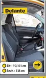  ??  ?? ● A gusto En el Vitara no es difícil dar con una buena postura de conducción, pues los reglajes son suficiente­mente amplios. El asiento destaca más por comodidad que por sujeción en curva.