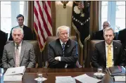  ?? TOM BRENNER / THE NEW YORK TIMES ?? President Donald Trump during a meeting with his Cabinet at the White House. Trump on Monday officially designated North Korea as a state sponsor of terrorism.