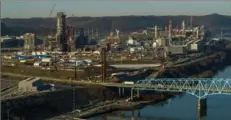  ?? Andrew Rush/Post-Gazette ?? The Shell ethylene cracker plant is located in Potter Township, Beaver County, part of the 17th Congressio­nal District, where candidates must weigh climate change against jobs and economic growth.