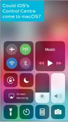  ??  ?? Could iOS’s Control Centre come to macOS?