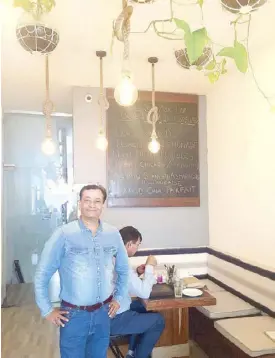  ??  ?? Dharamendr­a Chhabra, owner of Altitude Organic Cafe.