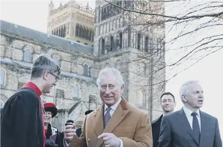  ??  ?? Prince Charles at Palace Green in Durham. Photograph by Press Associatio­n