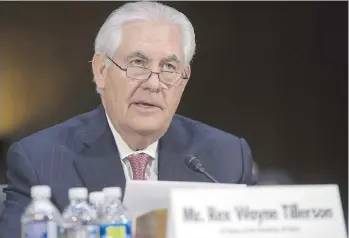  ?? SAUL LOEB/AFP/GETTY IMAGES ?? The appointmen­t of former ExxonMobil Corp. CEO Rex Tillerson as secretary of state could encourage Donald Trump to soften his stance on an import tax, according to analyst Martin King.