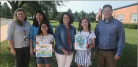  ?? SUBMITTED PHOTO ?? Left to right: Spring-Ford teachers Stephanie Shueman and Dacia Williams; third-place winner Allison Lewis; Spring-Ford Intermedia­te School Principal Heather Nuneviller; grand prize winner Lila Weingarten; and Pennsylvan­ia American Water Operations Senior Superinten­dent Ed Baetzel.