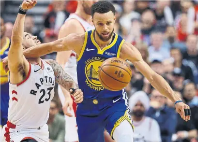  ?? RICK MADONIK TORONTO STAR ?? Golden State’s Stephen Curry was a dominant force in the NBA from 2014 to 2019, and that’s reflected by his plus-minus statistics.