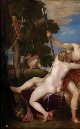  ??  ?? Tizians Venus och Adonis blev en ”hit” bland makthavare och ansågs vara oerhört sensuell.