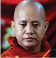  ?? Foto: Chan Naing, dpa ?? Hetzt gegen Muslime in Mayanmar: Der Mönch Wirathu