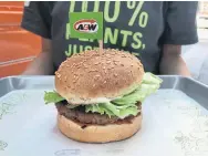  ??  ?? The meatless Beyond Burger at A&amp;W Canada will be made from legumes and stained by beets.