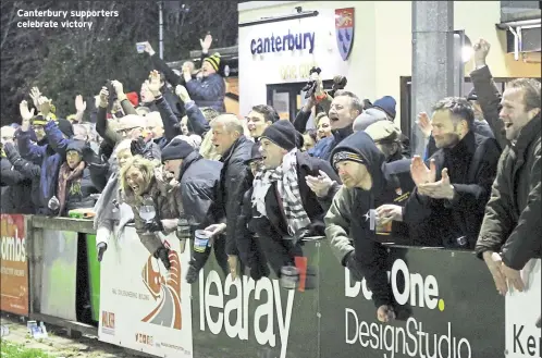  ??  ?? Canterbury supporters celebrate victory