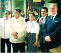  ??  ?? FEAST. Cebu City Mayor Tomas Osmeña at the UNO launching in Waterfront Cebu City Hotel and Casino, here shown with general manager Anders Hallden, Waterfront Airport Hotel And Casino hotel manager Benhur Caballes and Chefs Roland and Jackie Laudico.