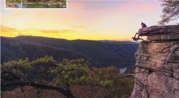  ?? WEST VIRGINIA TOURISM OFFICE ?? Rock climbers, along with white-water enthusiast­s and other adventurer­s, have long prized West Virginia’s New River Gorge, which was redesignat­ed as a national park and preserve in December.