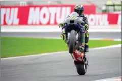  ?? AFP ?? Yamaha’s Valentino Rossi takes part in the first practice session of the MotoGP Valencia Grand Prix on November 13.