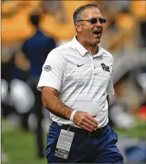  ?? AP ?? “My hats go off to those folks there for hanging in, and they’ve got a good football team, from skill all the way to the line, on both sides of the ball,” says Pitt coach Pat Narduzzi about N.C. State.