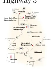  ??  ?? All roads lead to Flagstaff. OK, not all. But many do — Interstate 17, of course, and I-40. And don’t forget U.S. 180, U.S. 89 and Arizona 89A. Each has its charms, but none can compare with Forest Highway 3, also known as Lake Mary Road.
Coming off...