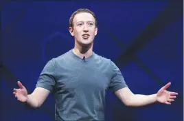  ?? AP PHOTO ?? Facebook CEO Mark Zuckerberg says another 3,000 people are being hired to review videos and other posts.