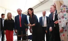  ?? (David Michael Cohen/TPS) ?? PRIME MINISTER Benjamin and Sara Netanyahu, Education Minister Naftali Bennett and American philanthro­pist Sheldon Adelson attend the cornerston­e laying ceremony in June 2017 for the Miriam and Sheldon Adelson School of Health and Medical Sciences at Ariel University.