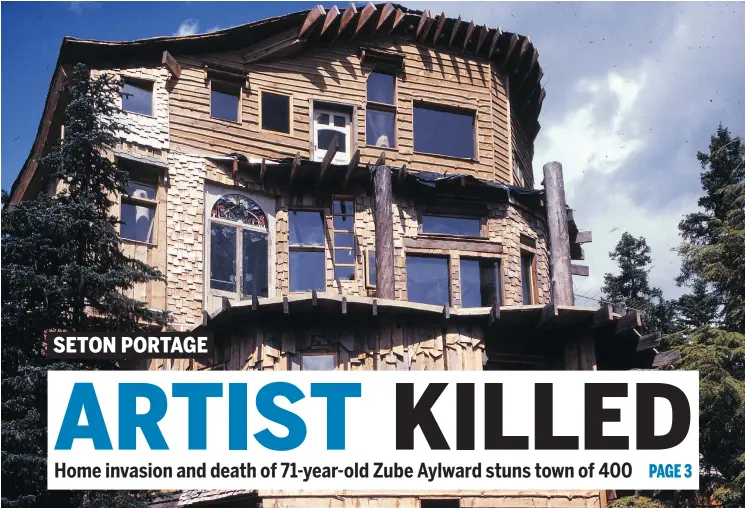  ?? WHISTLER MUSEUM & ARCHIVES / BENJAMIN COLLECTION ?? The Mushroom House under constructi­on in Whistler’s Emerald Estates in 1981. Zube Aylward built the house, a 3,000-square-foot home that was inspired by the glacial formations found around Whistler. His body was discovered on a remote road outside of Seton Portage on Saturday.