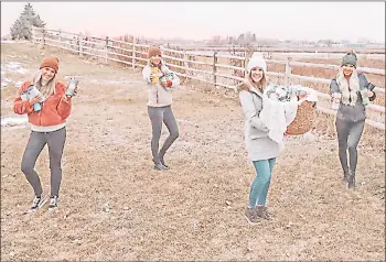  ??  ?? The women who started Hug in a Cup to give a boost to health-care workers. (From left) Candace Jones, Jenna Johnson, Courtney Adams and Melanie Powell in Idaho Falls. — The Washington Post photo