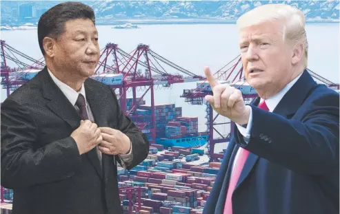  ??  ?? TRADE OFF: President Xi and President Trump have been locked in a war of words over foreign investment and trade.