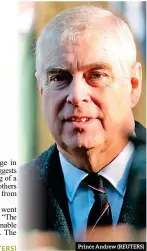  ?? Prince Andrew (REUTERS) ??