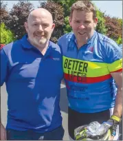  ?? ?? Martin Sheehan, Better Life Cycle and Kildorrery cyclist, Willie Lee, set for action on Saturday.
