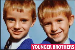  ??  ?? Hardship: Anthony and Steven did milk rounds to earn money
YOUNGER BROTHERS