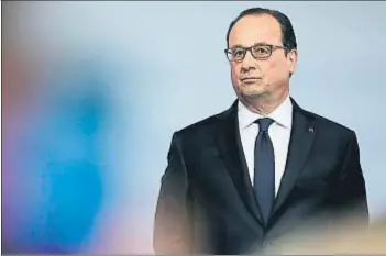  ?? CHARLY TRIBALLEAU / AFP ?? François Hollande ha renunciado a presentars­e a las elecciones de mayo del 2017