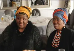  ??  ?? CONVERSING: Nombeko Mlambo, left, and Nomvula Mtetwa of the Community Plough Back Movement in Langa.