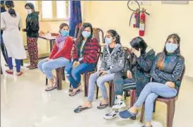  ?? PTI PHOTO ?? Wuhan evacuees at the ITBP'S quarantine facility at Chhawla in New Delhi, on Sunday. n