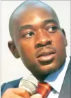  ??  ?? Mr Chamisa