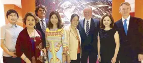  ??  ?? (From left) Ambassador­s Kok Li Peng of Singapore and Jorge Moragas of Spain, Dr. Preciosa Soliven, the author, Lulu and Pepe Rodriguez, Swedish Ambassador Harald Fries and wife Susan.