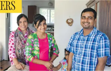  ?? ALIA DHARSSI ?? Nilufar Yeasmin, left, Zafrul Hasan, right, and their two daughters moved from Bangladesh to Morden, Man., in 2015. They were nominated for permanent residency through the city’s Community Driven Immigratio­n Initiative.