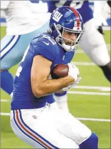  ?? AP ?? Tight end Kaden Smith is among Giants players who have tested positive for COVID-19.