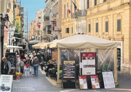  ?? ?? Valletta mayor Alfred Zammit said there is not enough enforcemen­t towards table and chair concession­s. PHOTO: CHRIS SANT FOURNIER