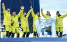  ??  ?? The 100ft Ultim trimaran Maxi Edmond de Rothschild set the fastest new course time of 1 day and 9 hours as multihull line honours winners.