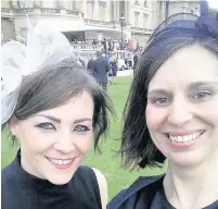  ??  ?? Volunteer co-ordinator Faye Ronan and long term volunteer Anna Wainwright attended the garden party at Buckingham Palace