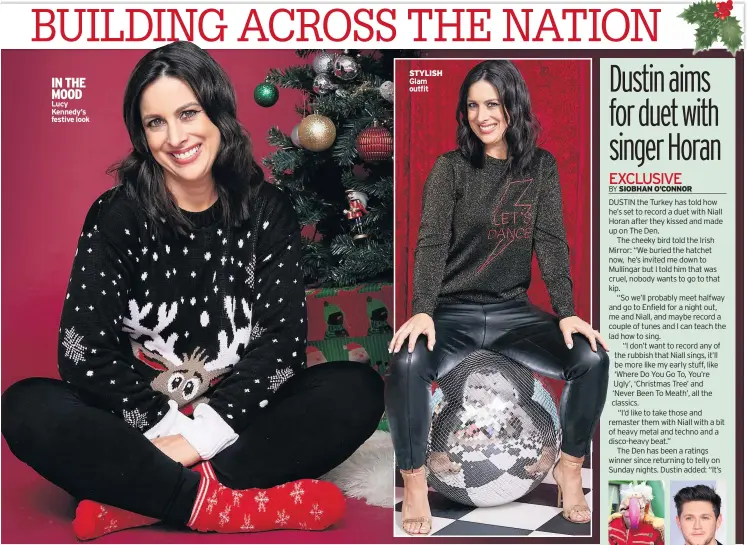  ??  ?? IN THE MOOD Lucy Kennedy’s festive look
STYLISH Glam outfit
