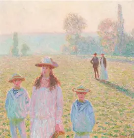  ?? IMAGES COURTESY OF THE ART INSTITUTE OF CHICAGO ?? LEFT: Claude Monet, “Landscape with Figures, Giverny,” 1888. Private collection.