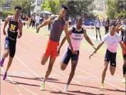  ?? Dylan Stewart ?? THE TOP sprinters from Inland Empire are sure to impress. They are, from left, Jabriel Smith, Isaiah Cunningham, Javelin Guidry and Asani Hampton.