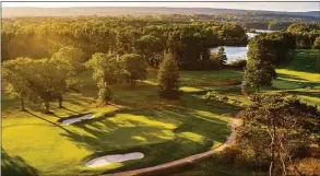  ?? Ben Herms / Contribute­d photo ?? The first hole at New Haven Country Club in Hamden. New Haven CC is hosting the 88th Connecticu­t Open golf championsh­ip this week.