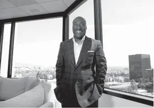  ?? CHRIS CARLSON/ AP ?? Comedian and media mogul Byron Allen poses for a picture Sept.5, 2019, in Los Angeles. Companies owned by Allen have filed a $10 billion racial discrimina­tion lawsuit against McDonald’s.