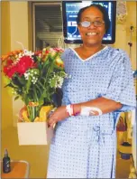  ??  ?? Interior Health
Patient Betty Lou Thomas after her procedure in the KGH electrophy­siology lab.