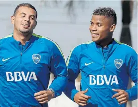  ??  ?? Cafeteros. Edwin Cardona y Wilmar Barrios serán titulares en Boca.