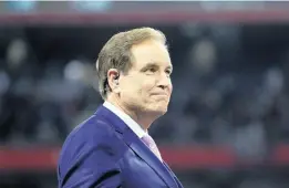  ?? GREGORY PAYAN/AP ?? Announcer Jim Nantz worked his 30th Final Four on Saturday. His first was in the old RCA Dome in 1991.