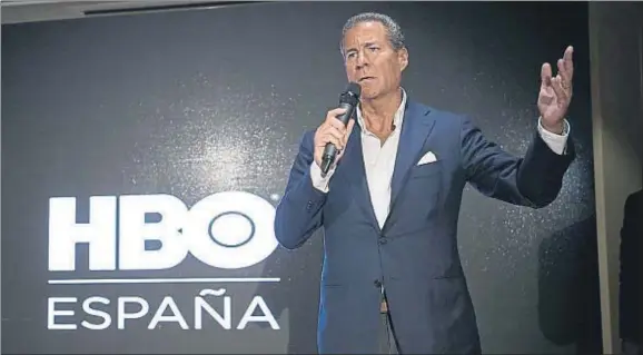  ?? EUROPA PRESS / GETTY ?? Richard Plepler, el hombre detrás de Girls, True blood, Veep, Divorce, Westworld, el viernes en uno de los actos en Madrid