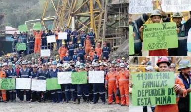  ?? ?? SINDICATO. Con la protesta piden al Gobierno solvente los obstáculos que tiene la empresa.