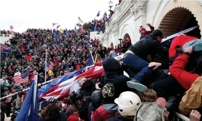  ?? Photograph: Shannon Stapleton/ Reuters ?? Before the insurrecti­on at the US Capitol the GitHub employee wrote: ‘stay safe homies, Nazis are about.’